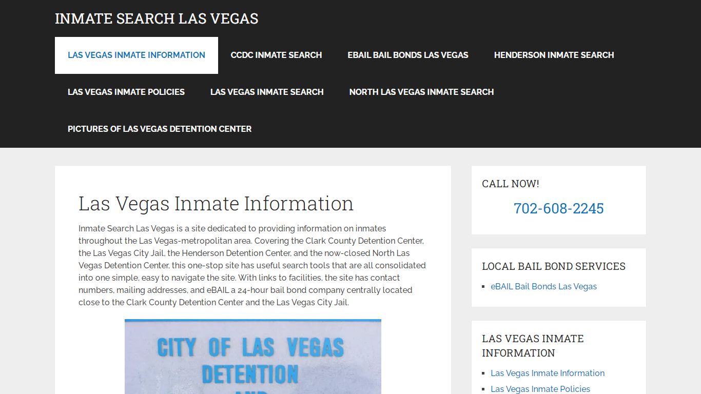 Las Vegas Inmate Information - Inmate Search Las Vegas